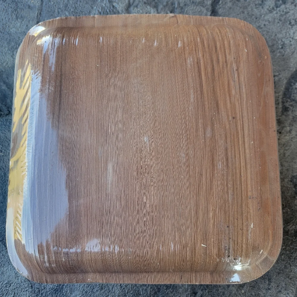 Smileaf Tableware Palm Leaf Disposable 10 Inch Square Plates, Package of 20